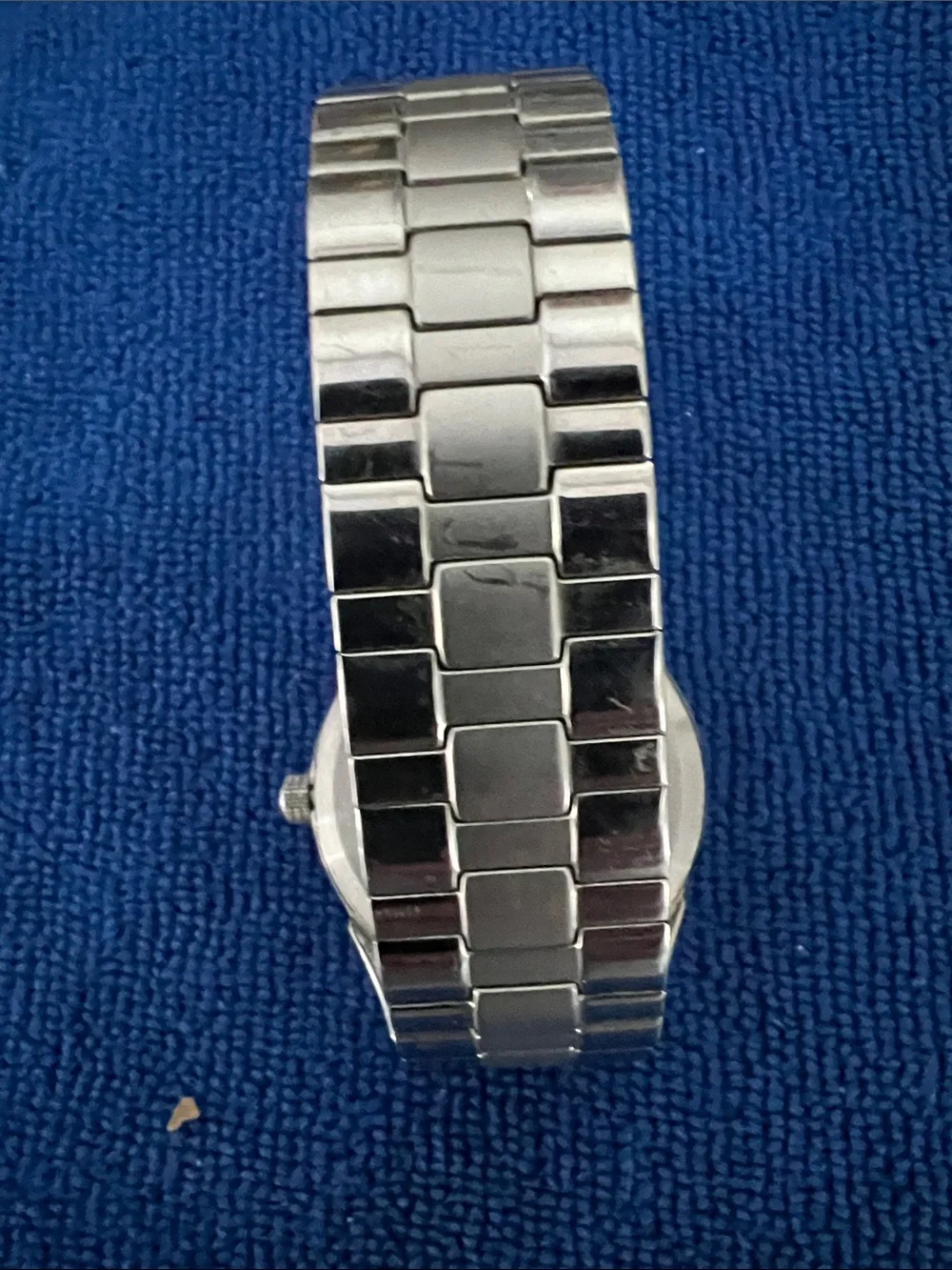 Timex Men's Black Dial Silver-Tone Bracelet Watch